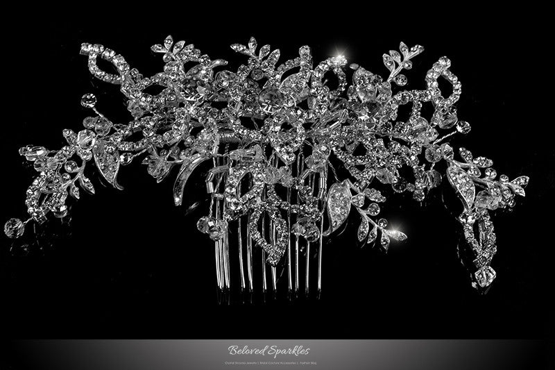 Karmala Garden Floral Spray Hair Comb | Swarovski Crystal - Beloved Sparkles
- 1